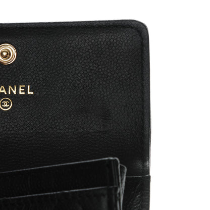 Chanel Caviar Quilted Boy Flap Card Holder Black 9 of 10