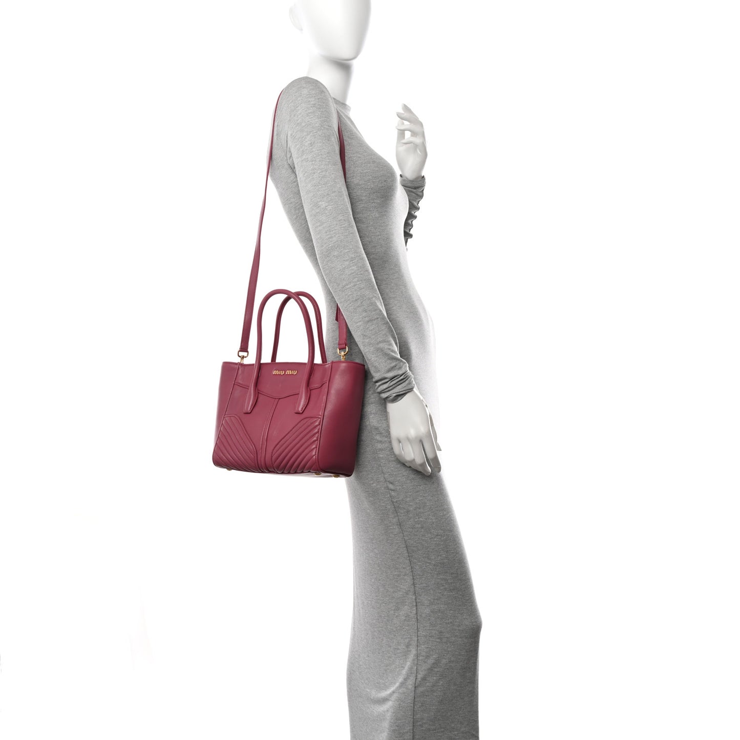 Nappa Matelasse Biker Tote Bruyere
