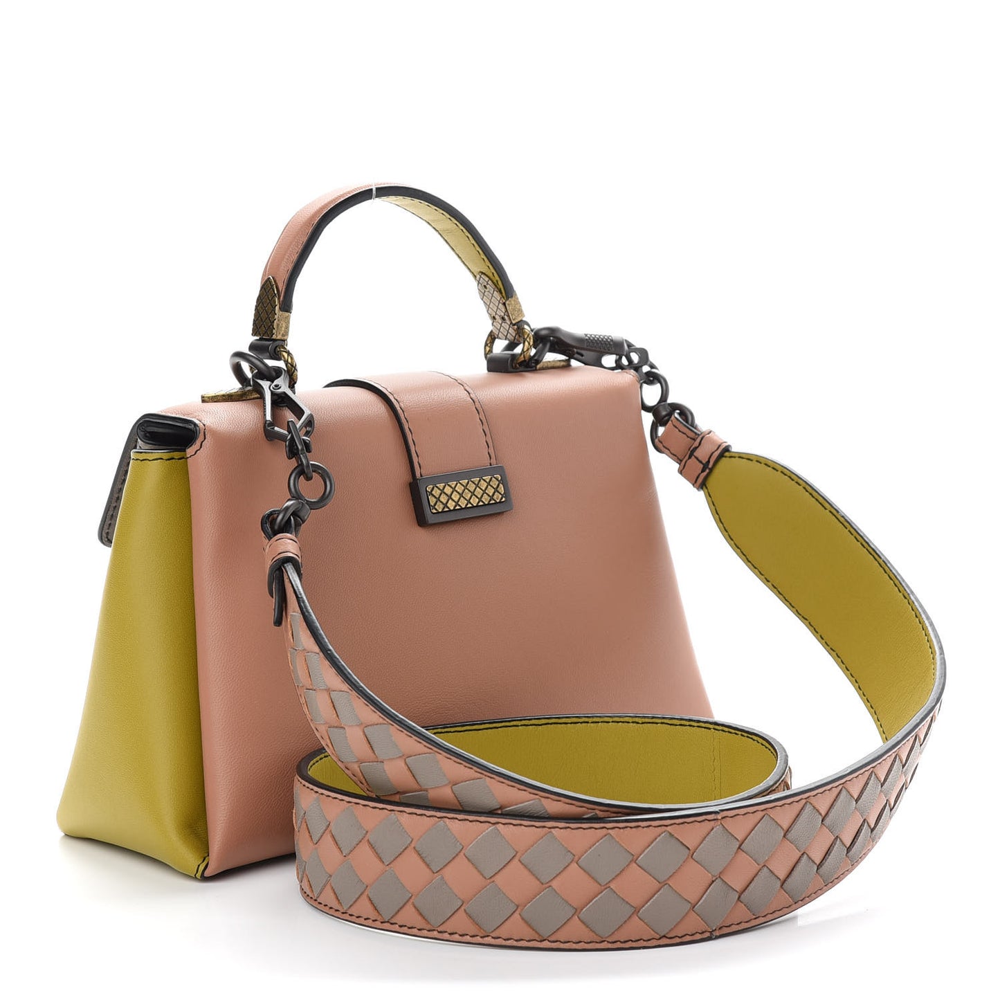 Nappa Multicolor Mini Piazza Bag Limestone