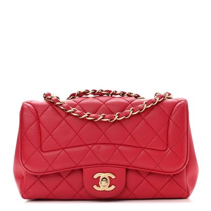 Chanel Lambskin Quilted Mini Mademoiselle Chic Flap Dark Pink 1 of 12
