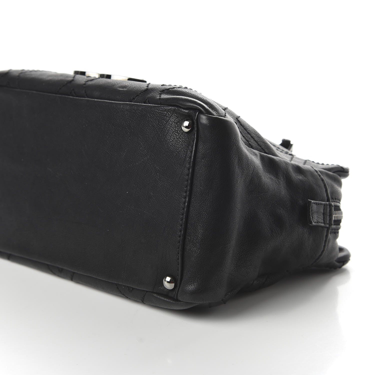 Chanel Calfskin Diamond Stitch Tote Black 7 of 10