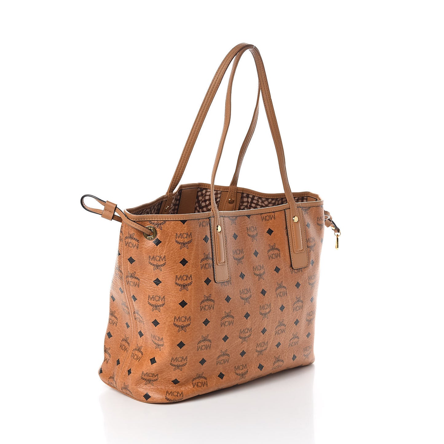 Visetos Medium Liz Reversible Shopper Tote Cognac