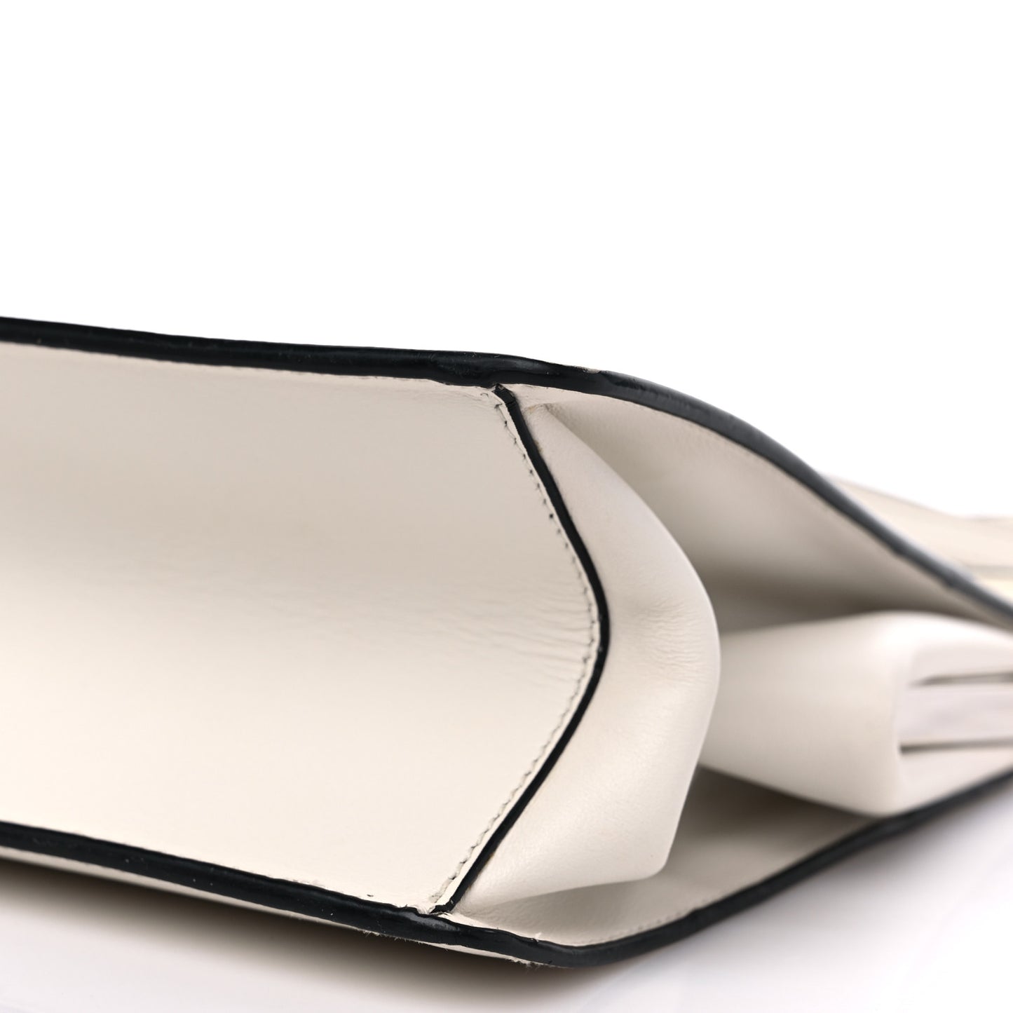 Saffiano City Calfskin Light Frame Bag White