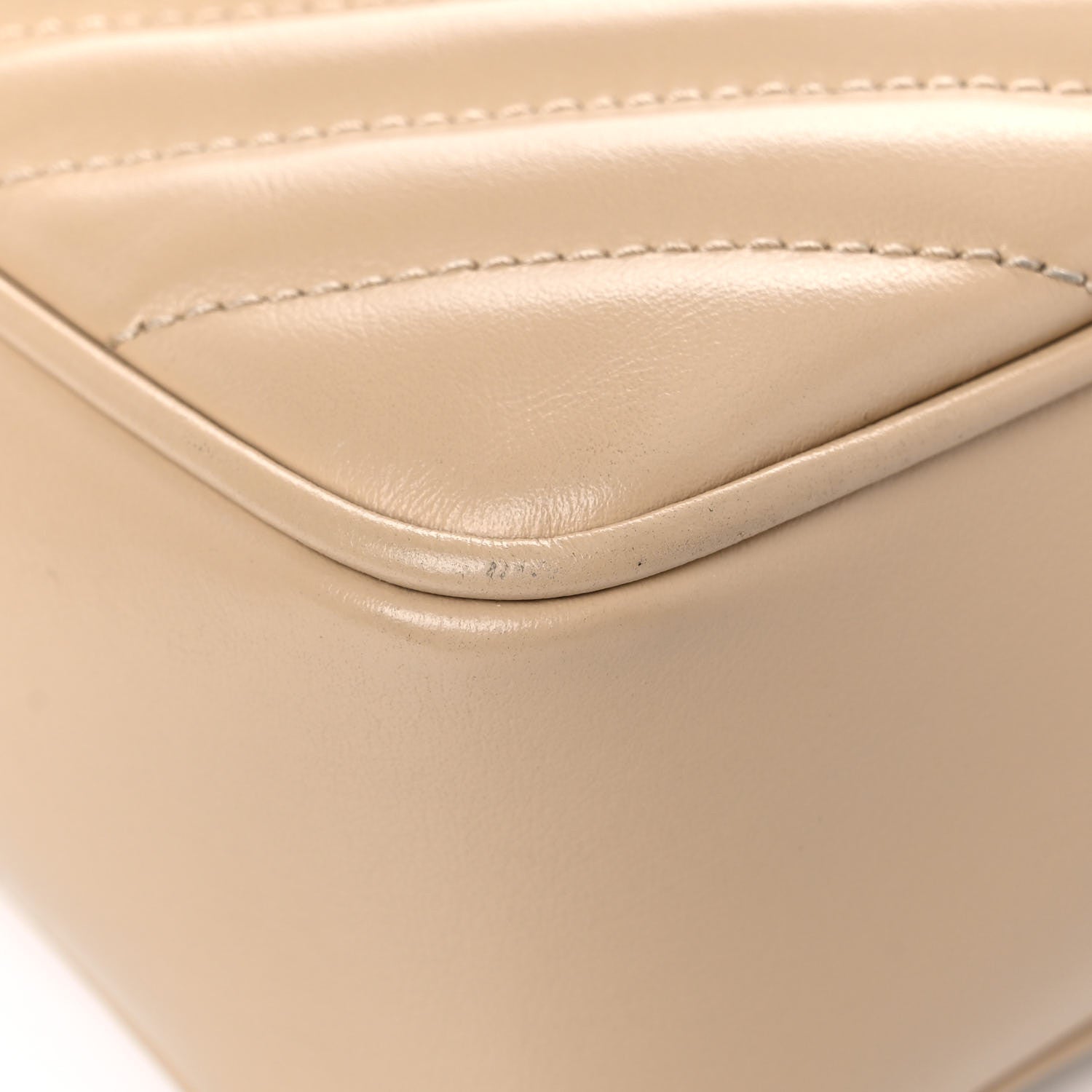 Saint Laurent Calfskin Matelasse Monogram Lou Camera Bag Dark Beige 10 of 21