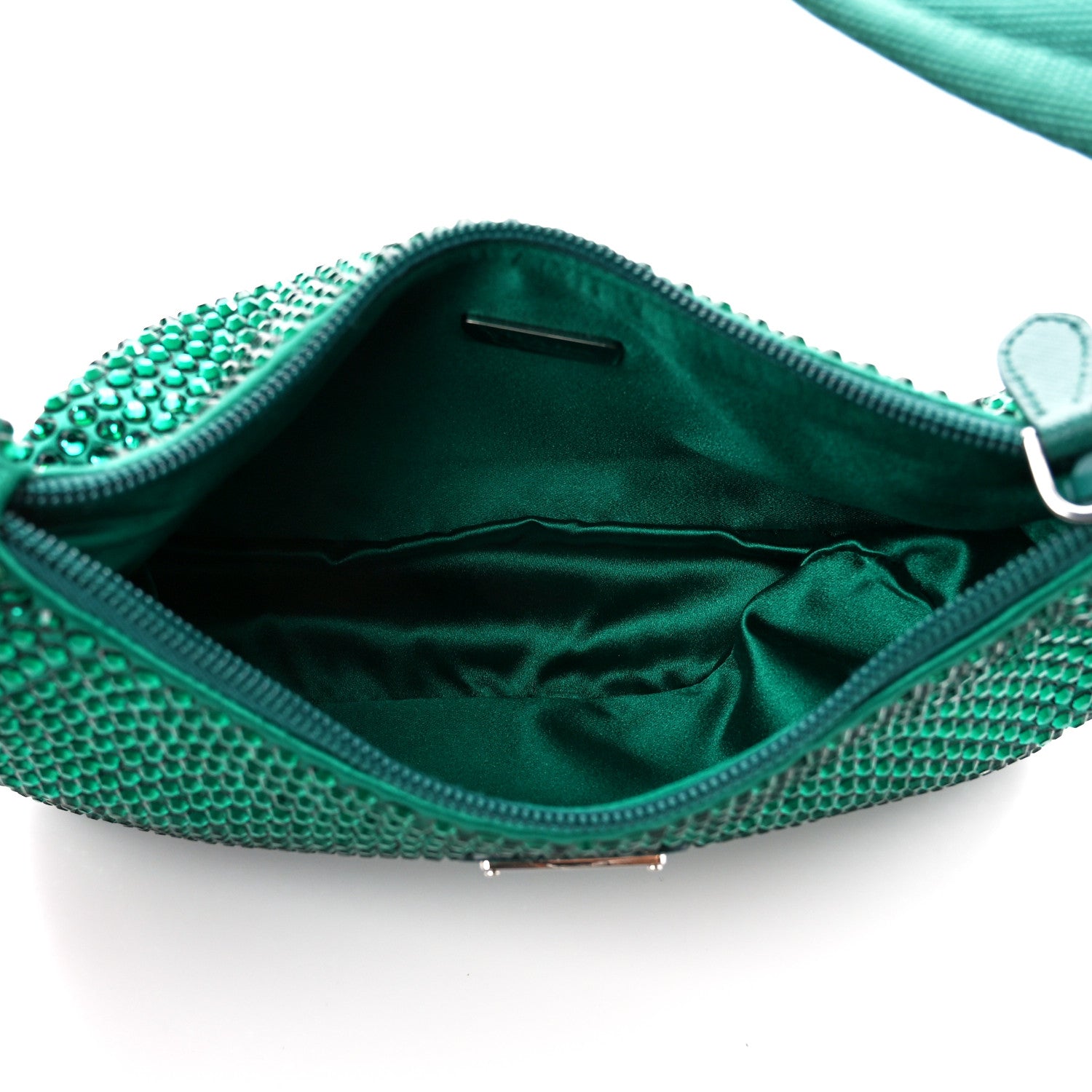 Prada Satin Crystal Mini Re-Edition 2000 Bag Mango 5 of 11