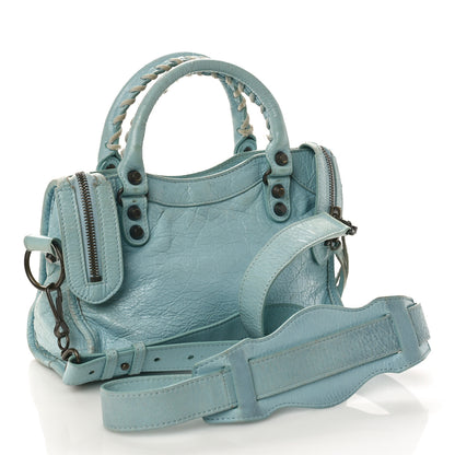 Balenciaga Agneau Classic Hardware Mini City Bleu Dragee 2 of 16