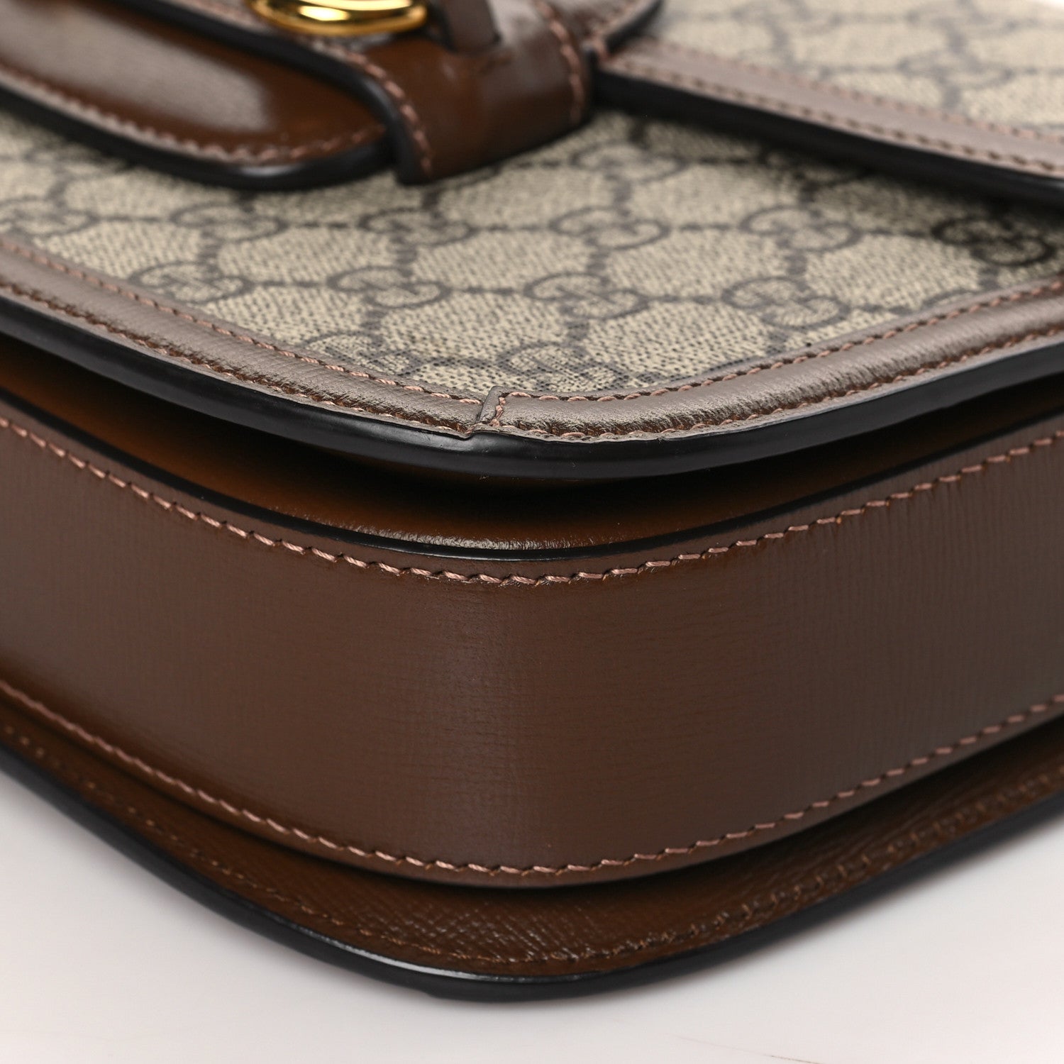 Gucci GG Supreme Monogram Horsebit 1955 Shoulder Bag Beige Brown Sugar 9 of 9