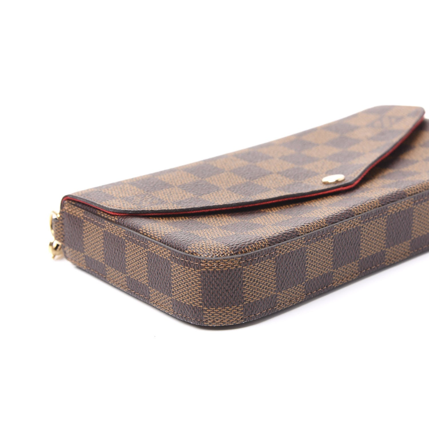 Louis Vuitton Damier Ebene Pochette Felicie Chain Wallet 5 of 10