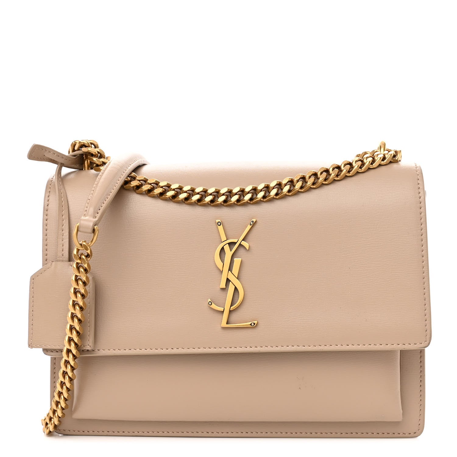 Saint Laurent Calfskin Medium Monogram Sunset Dark Beige 1 of 12