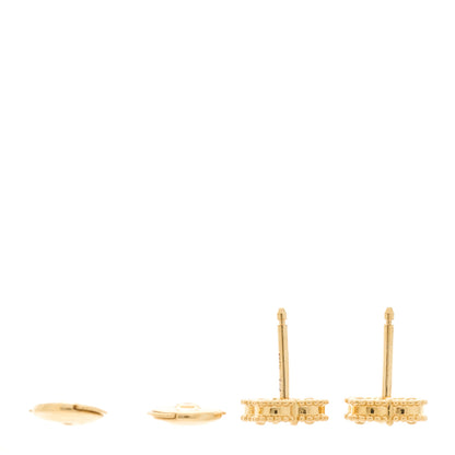 Van Cleef & Arpels 18K Yellow Gold Mother of Pearl Sweet Alhambra Earrings 3 of 5