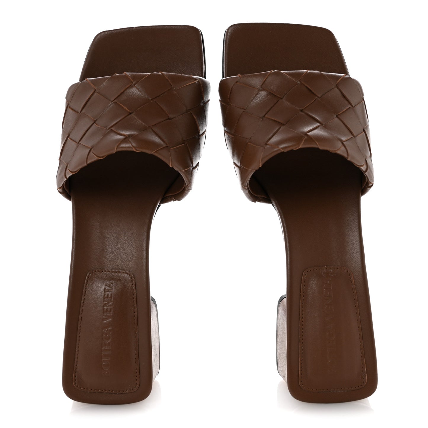 Nappa Intrecciato Parco Flat Sandals 36 Dark Taupe