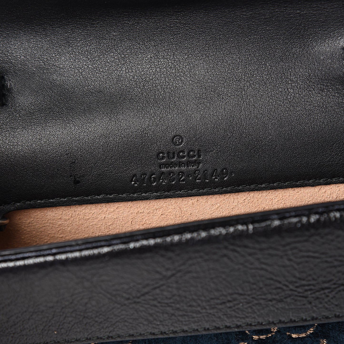 Velvet GG Monogram Super Mini Dionysus Shoulder Bag Blue Beige Black
