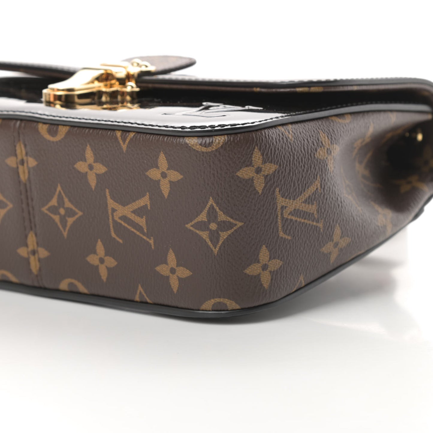 Patent Calfskin Monogram Cherrywood BB Black
