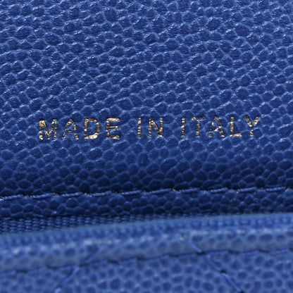 Chanel Caviar Quilted CC Airpods Pro and Phone Case With Chain Blue 10 of 12