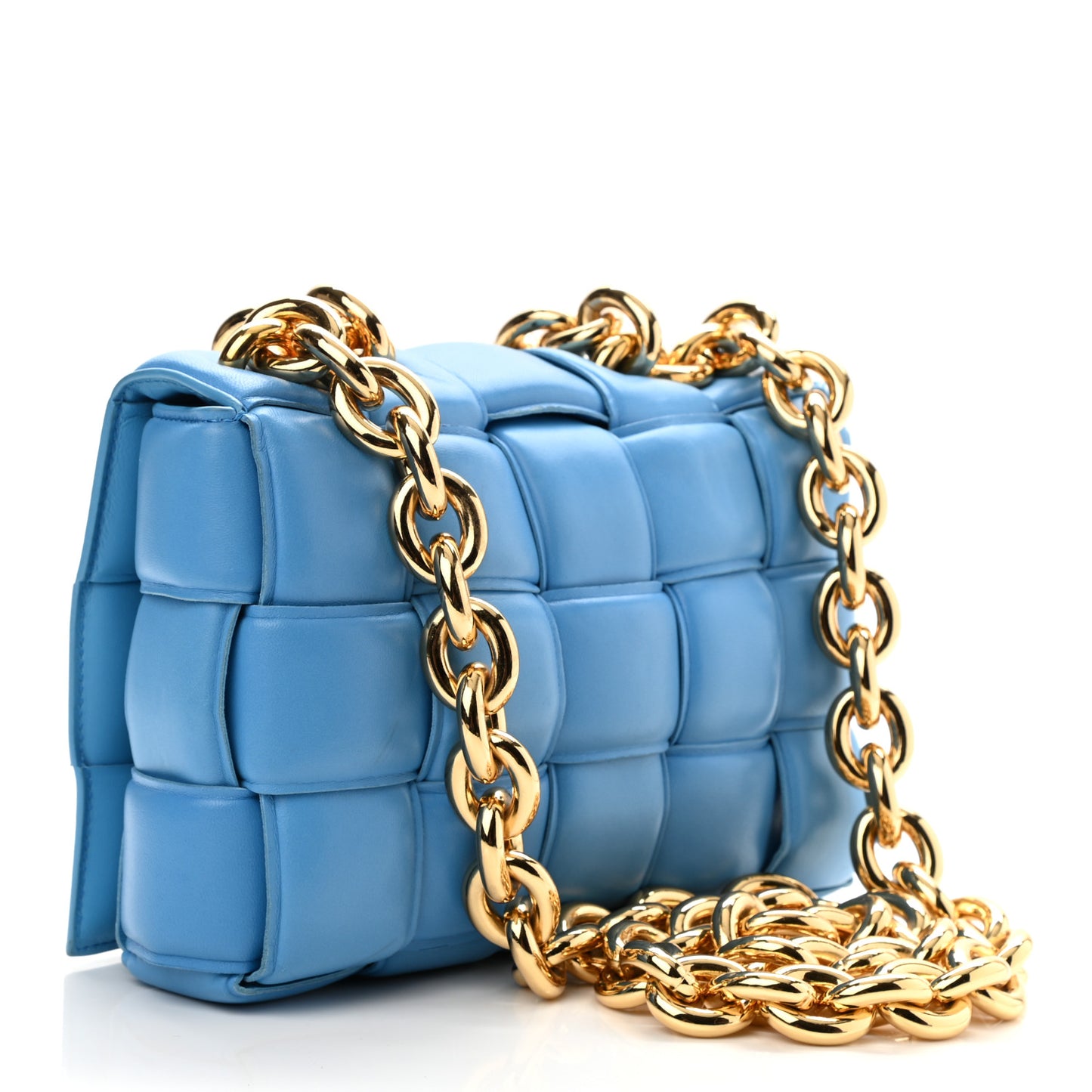 Lambskin Maxi Intreccio Padded Chain Cassette Crossbody Bag