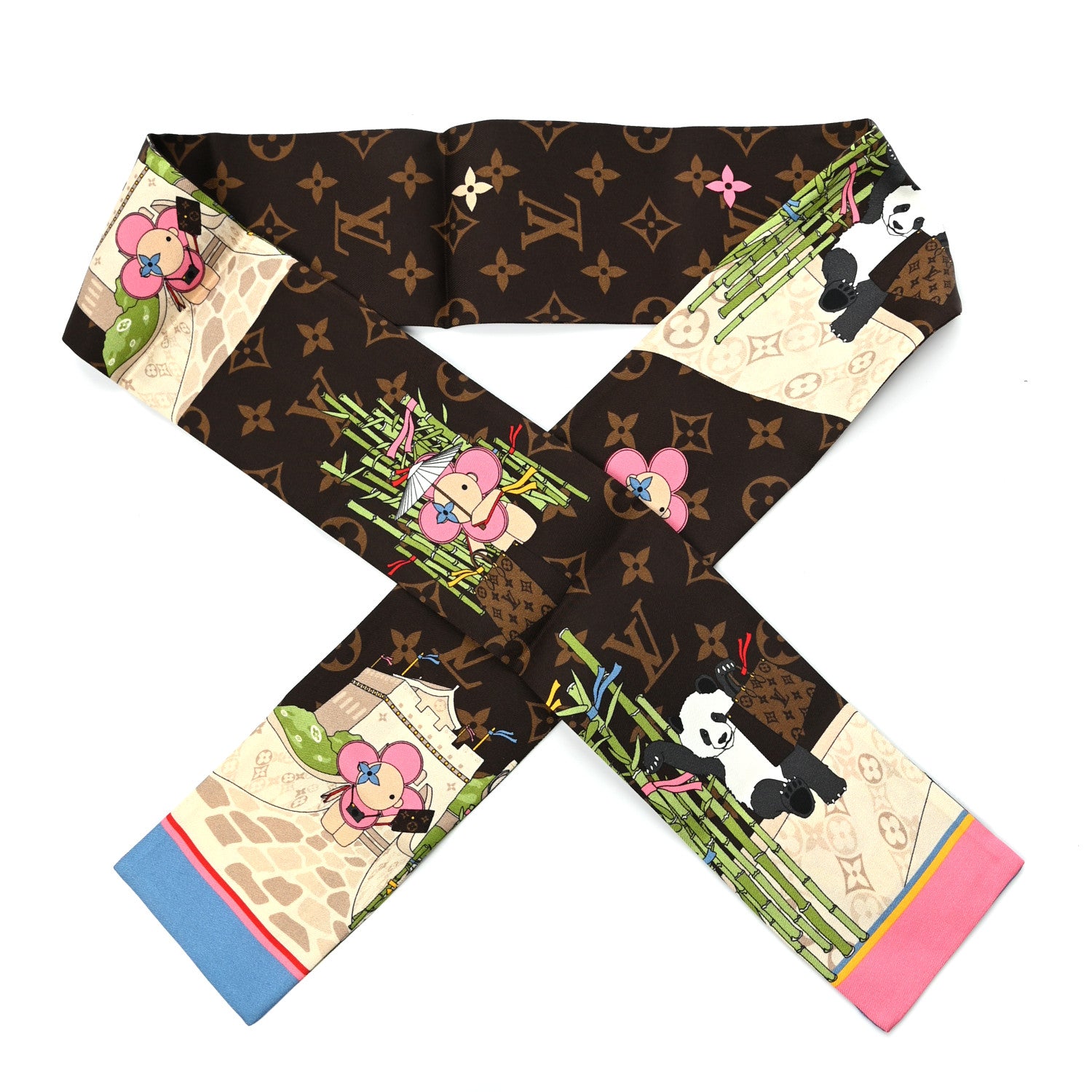 Louis Vuitton Silk Monogram 2021 Christmas Animation China Bandeau 1 of 3