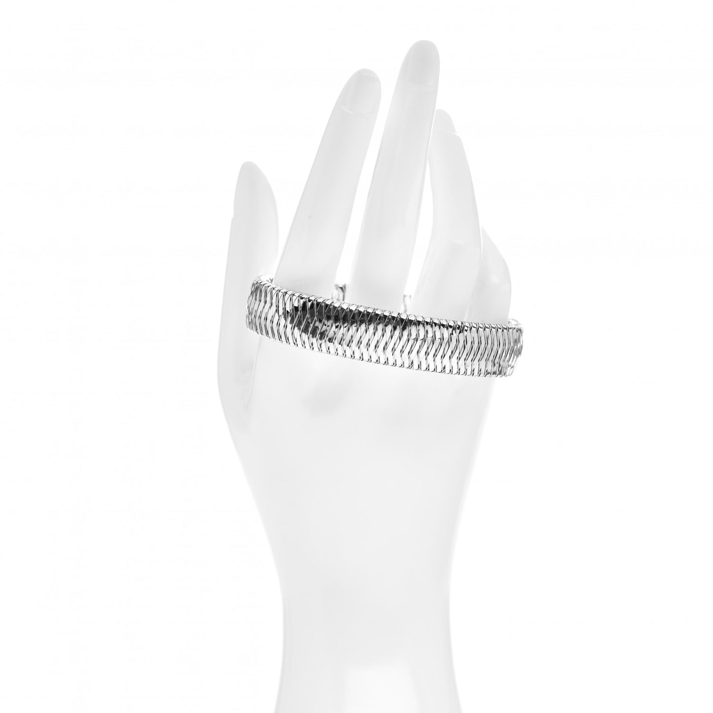 18K White Gold Diamond XL Primavera Bangle Bracelet