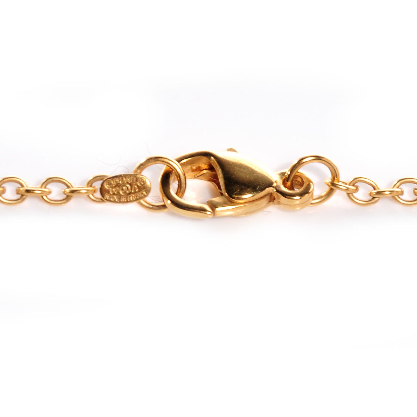 Waterfall Chain CC Long Strand Necklace Gold