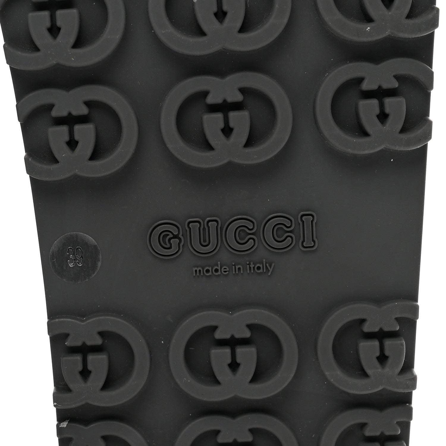 Gucci Soft Rubber Womens Interlocking G Platform 42mm Slide Sandals 39 Black 6 of 7