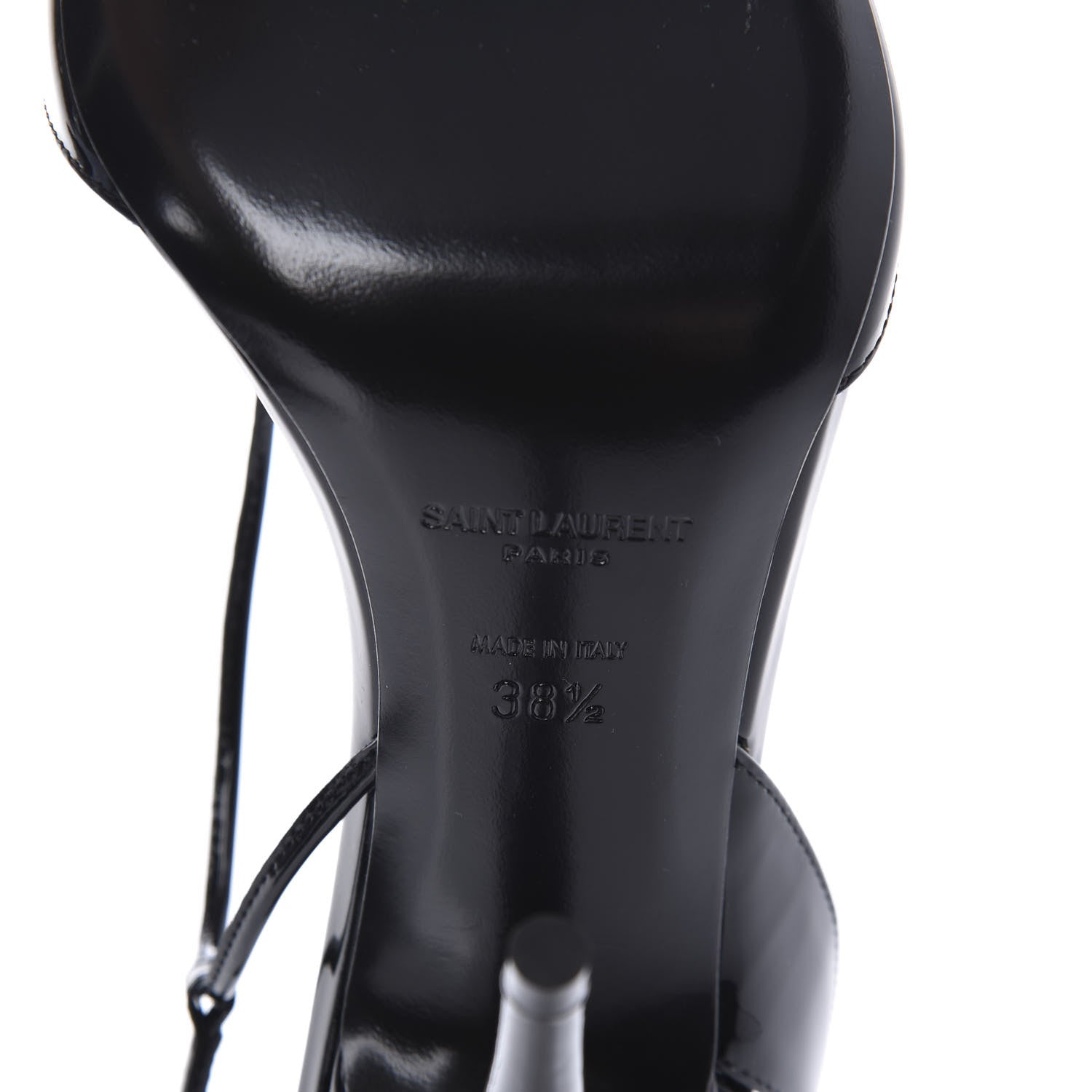 Saint Laurent Vernice Chiffon Anouk 110 Sandals 38.5 Black 8 of 10