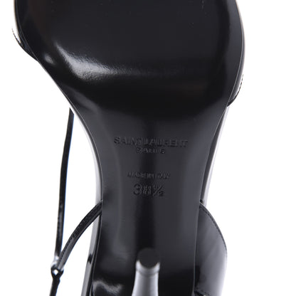 Saint Laurent Vernice Chiffon Anouk 110 Sandals 38.5 Black 8 of 10