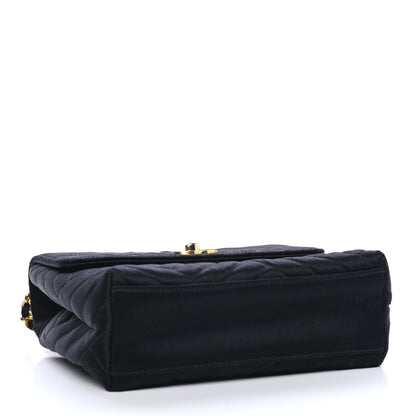 Chanel Satin Diagonal Quilted Mini Square Flap Black 3 of 4