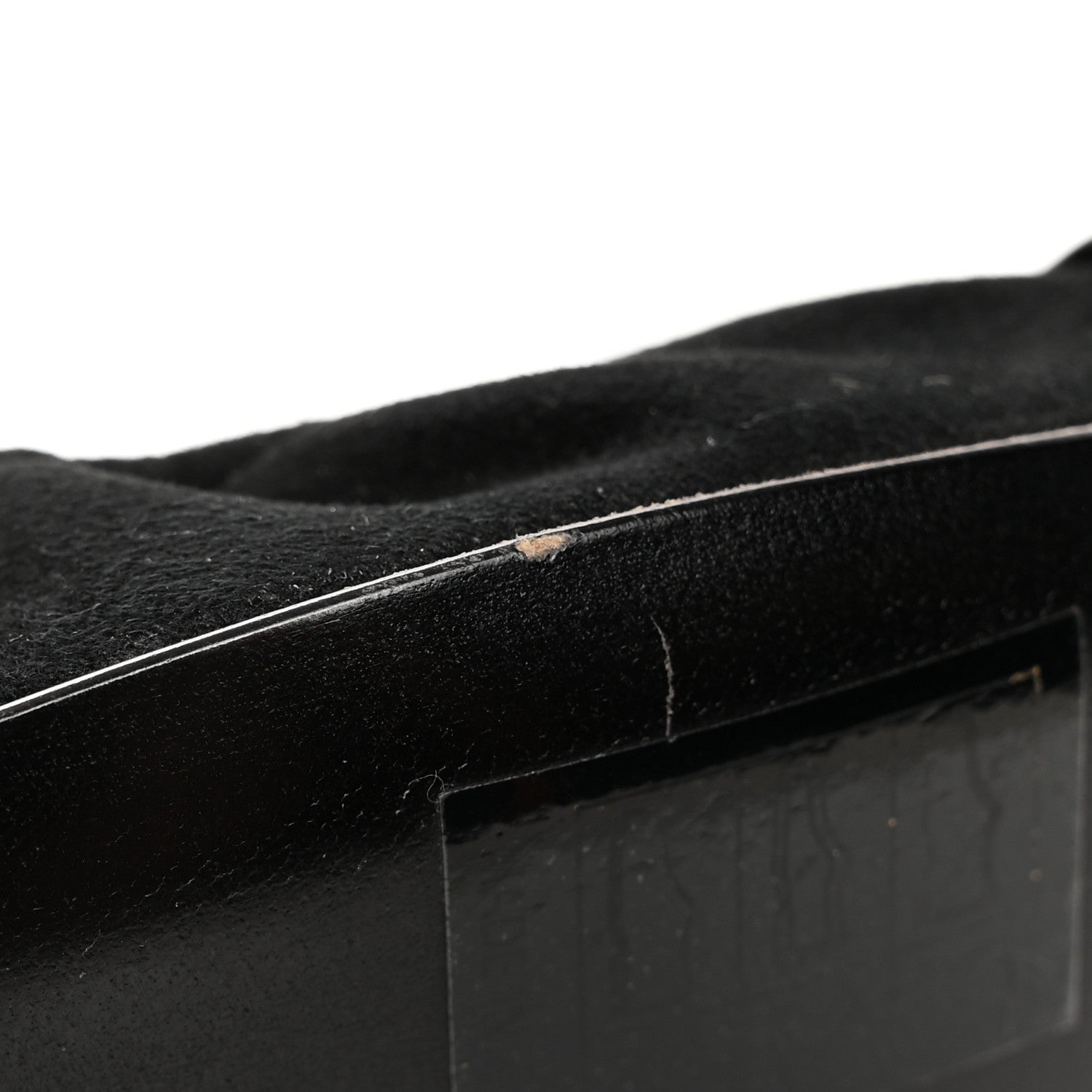 Louis Vuitton Patent Suede Elba Ballerina Flats 37.5 Black 10 of 14