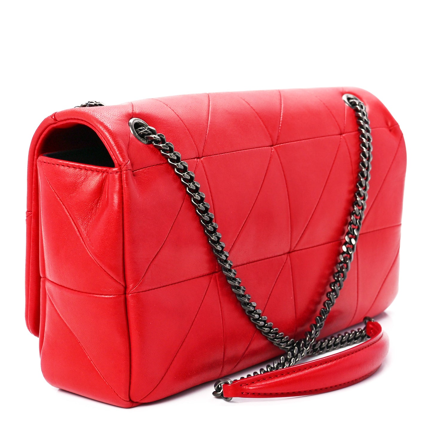 Lambskin Patchwork Monogram Medium Jamie Red