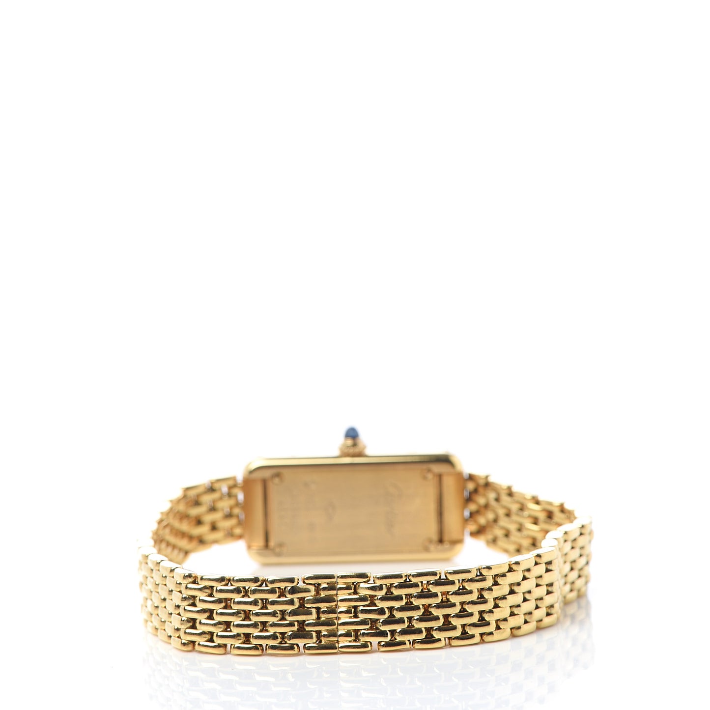 18K Yellow Gold 14mm Tank Allongee Quartz Watch
