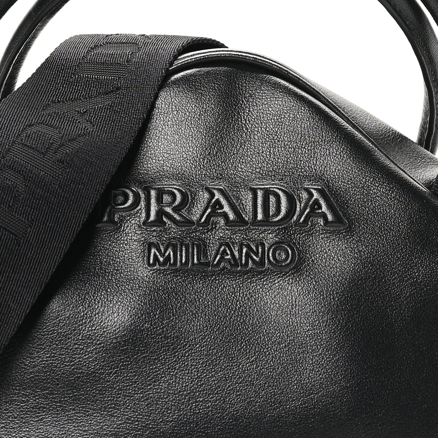 Prada Grace Lux Triangle Top Handle Shoulder Bag Black 7 of 9