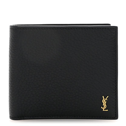 Saint Laurent Grained Calfskin Tiny Cassandre East West Wallet Midnight Blue 1 of 7