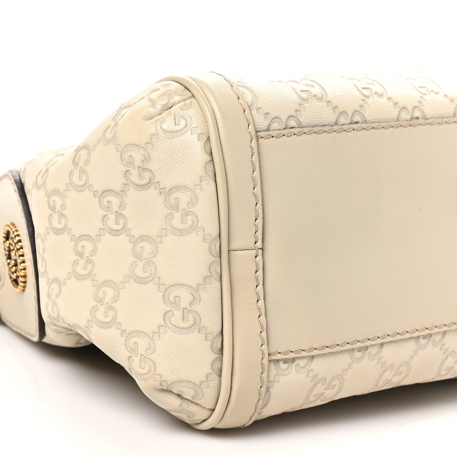 Gucci Guccissima Small Scarlett Studded Interlocking G Hobo Off White 9 of 10