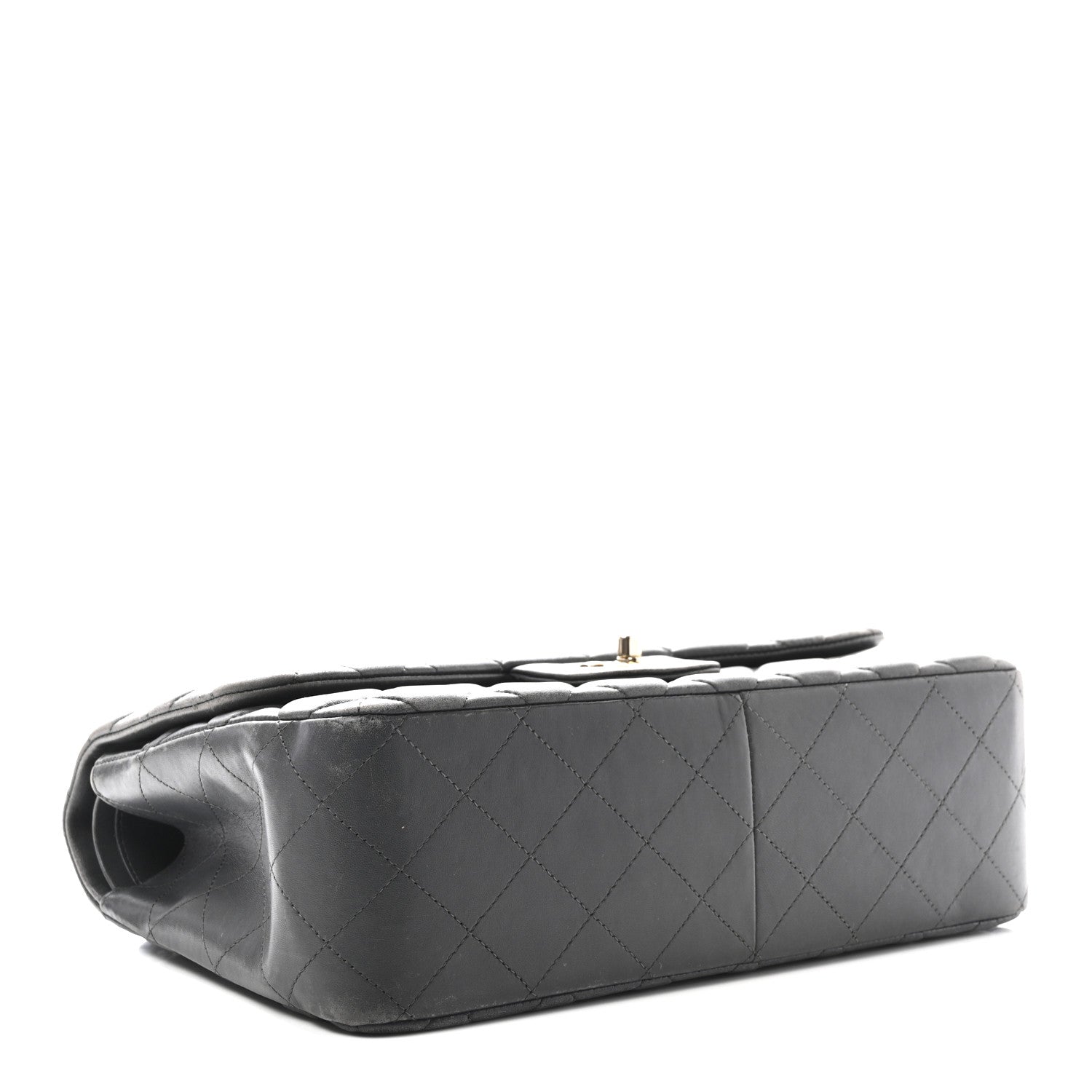 Chanel Lambskin Quilted Jumbo Double Flap Dark Grey 4 of 11
