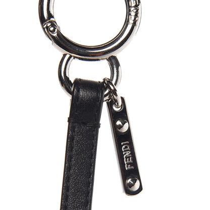 Fendi Fox Fur Shiny Nappa Bi-Color Super Karlito Pom Pom Bag Charm Moro Rosso Chiaro 3 of 4
