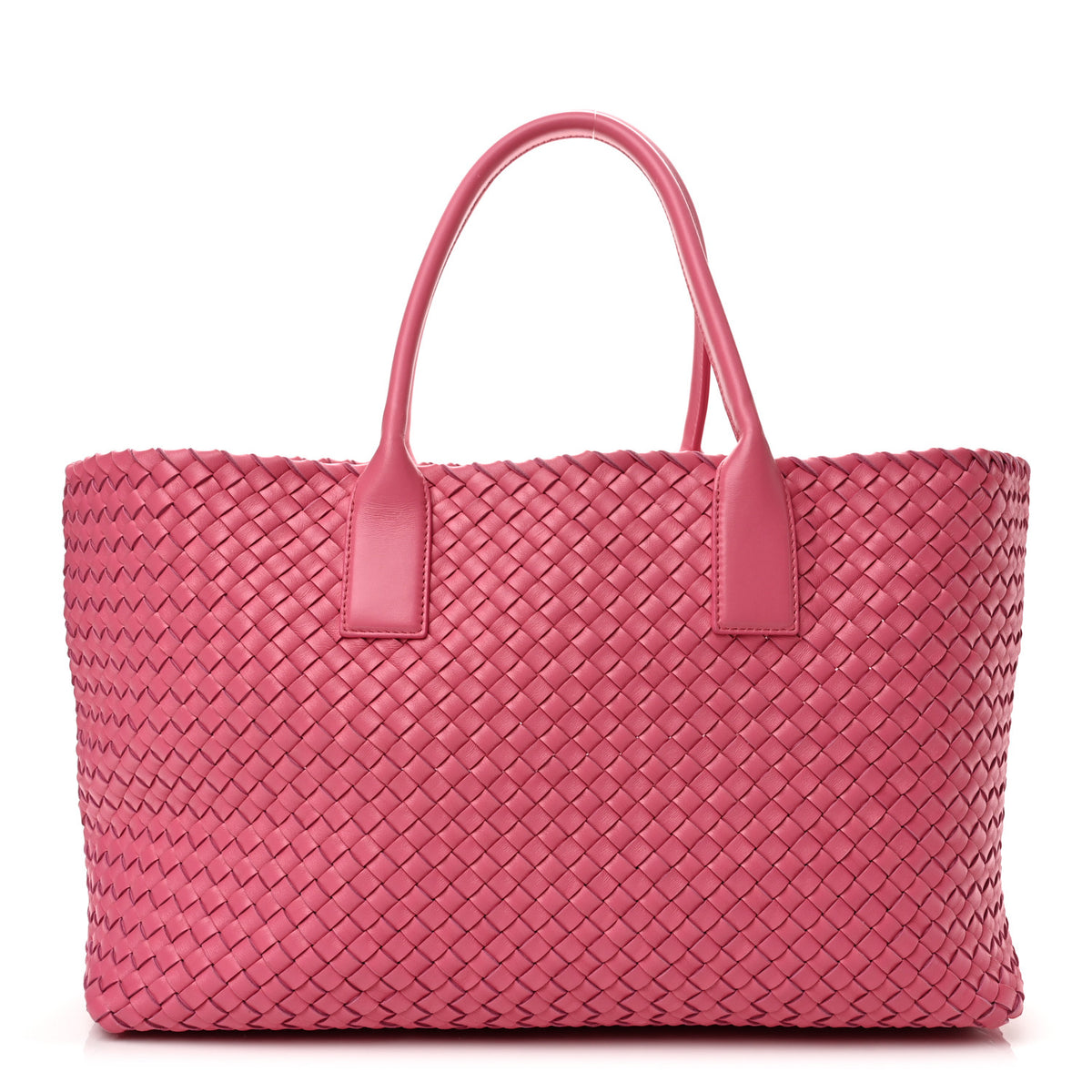 Lambskin Intreccio Medium Cabat Milkshake