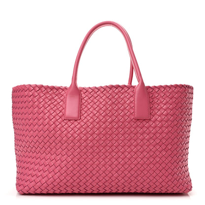 Bottega Veneta Lambskin Intreccio Medium Cabat Milkshake 1 of 13
