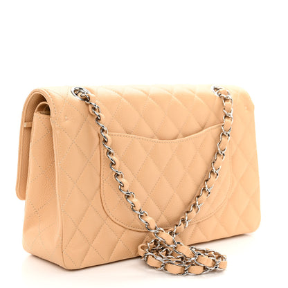 Chanel Caviar Quilted Medium Double Flap Beige 3 of 10