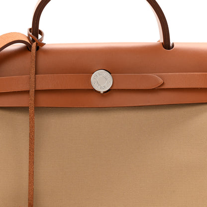 Hermes Vache Hunter Toile Officier Herbag Zip PM 31 Trench Fauve 9 of 15