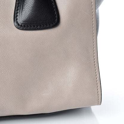 Prada Glace Calf Bi-Color Twin Pocket Tote Pomice Black 15 of 15