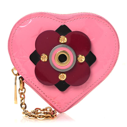 Louis Vuitton Vernis Flower Heart Coin Purse Light Pink 1 of 10