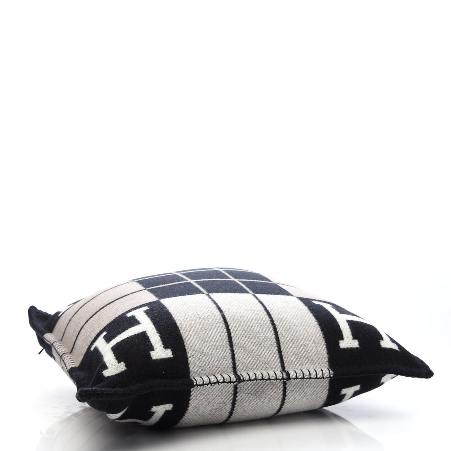 Wool Cashmere Avalon III Pillow PM Ecru Black