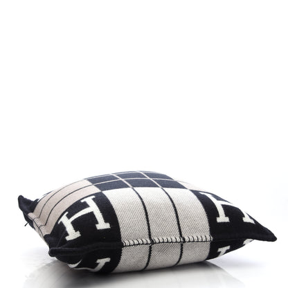 Hermes Wool Cashmere Avalon III Pillow PM Ecru Black 4 of 8