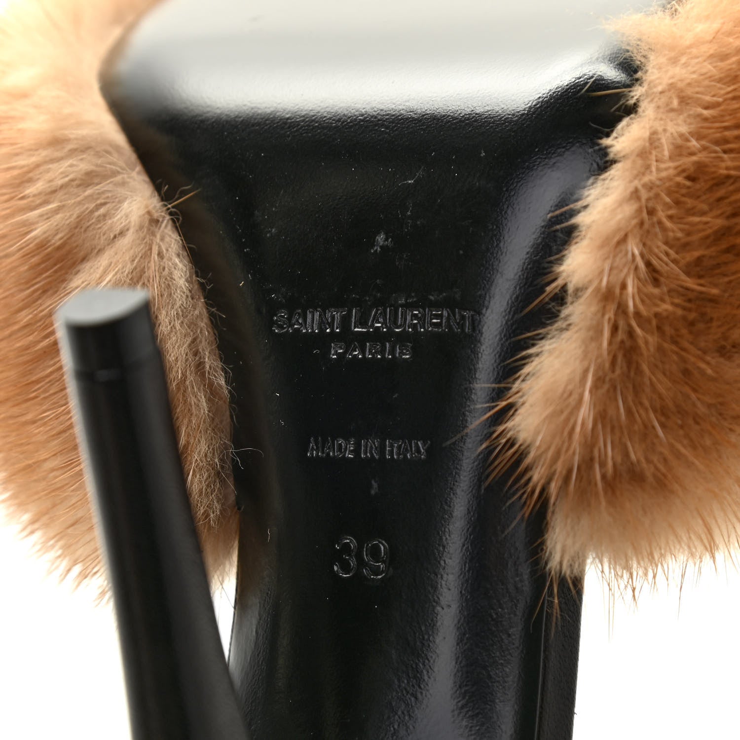 Saint Laurent Mink Calfskin Roy Mule Sandals 39 Tan 7 of 8