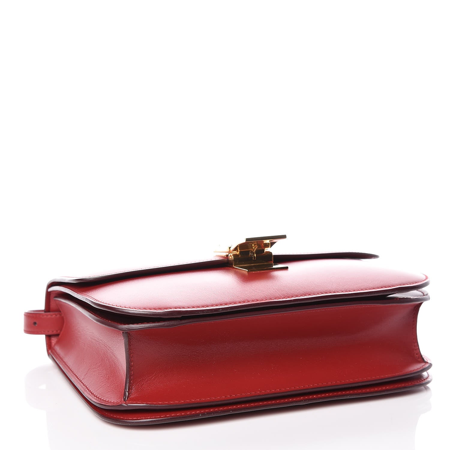 Celine Box Calfskin Medium Classic Box Flap Bag Red 4 of 9