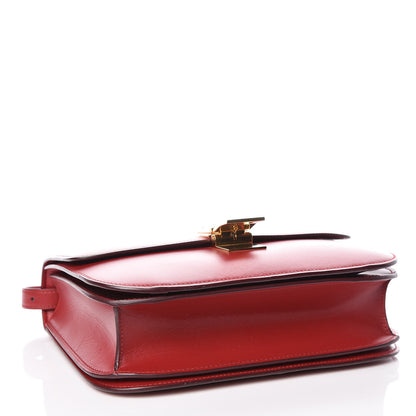 Celine Box Calfskin Medium Classic Box Flap Bag Red 4 of 9