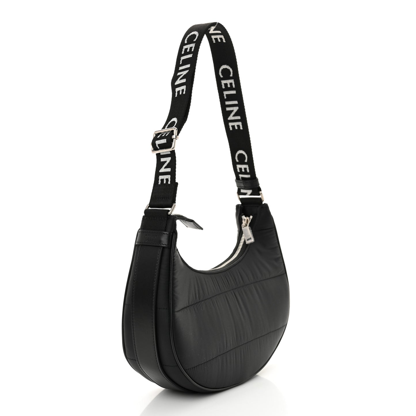 Nylon Ava Shoulder Bag Black