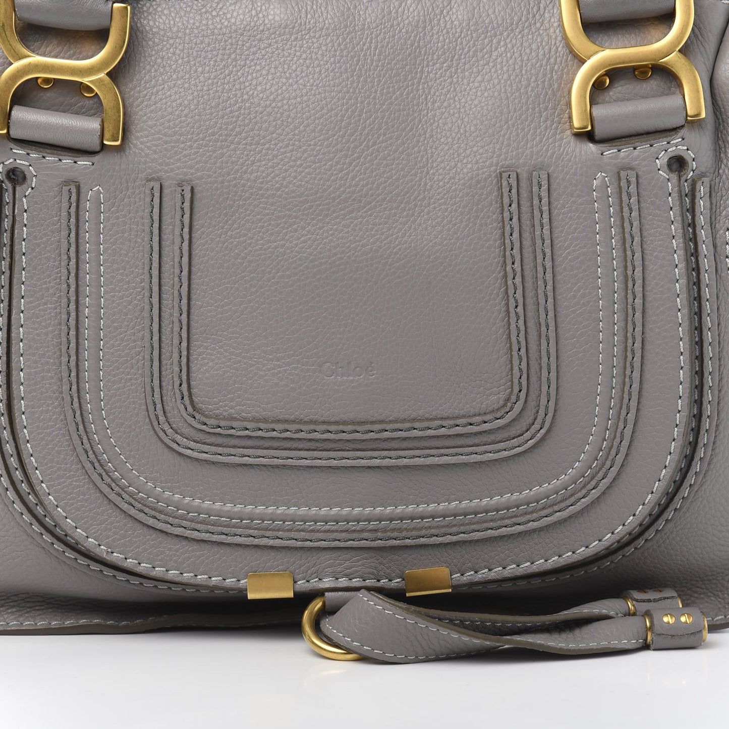 Calfskin Small Marcie Satchel Cashmere Grey