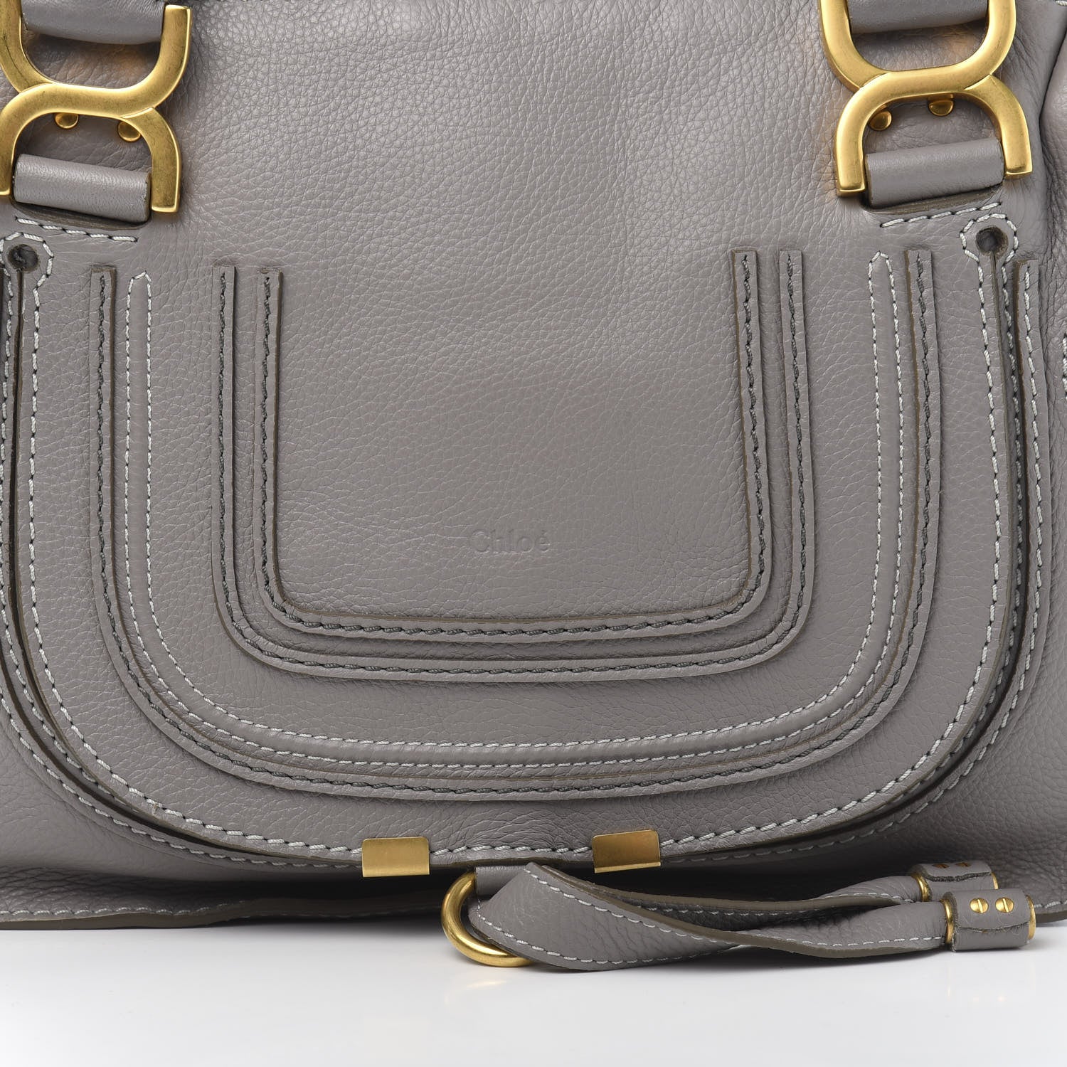 Chloe Calfskin Small Marcie Satchel Cashmere Grey 11 of 11