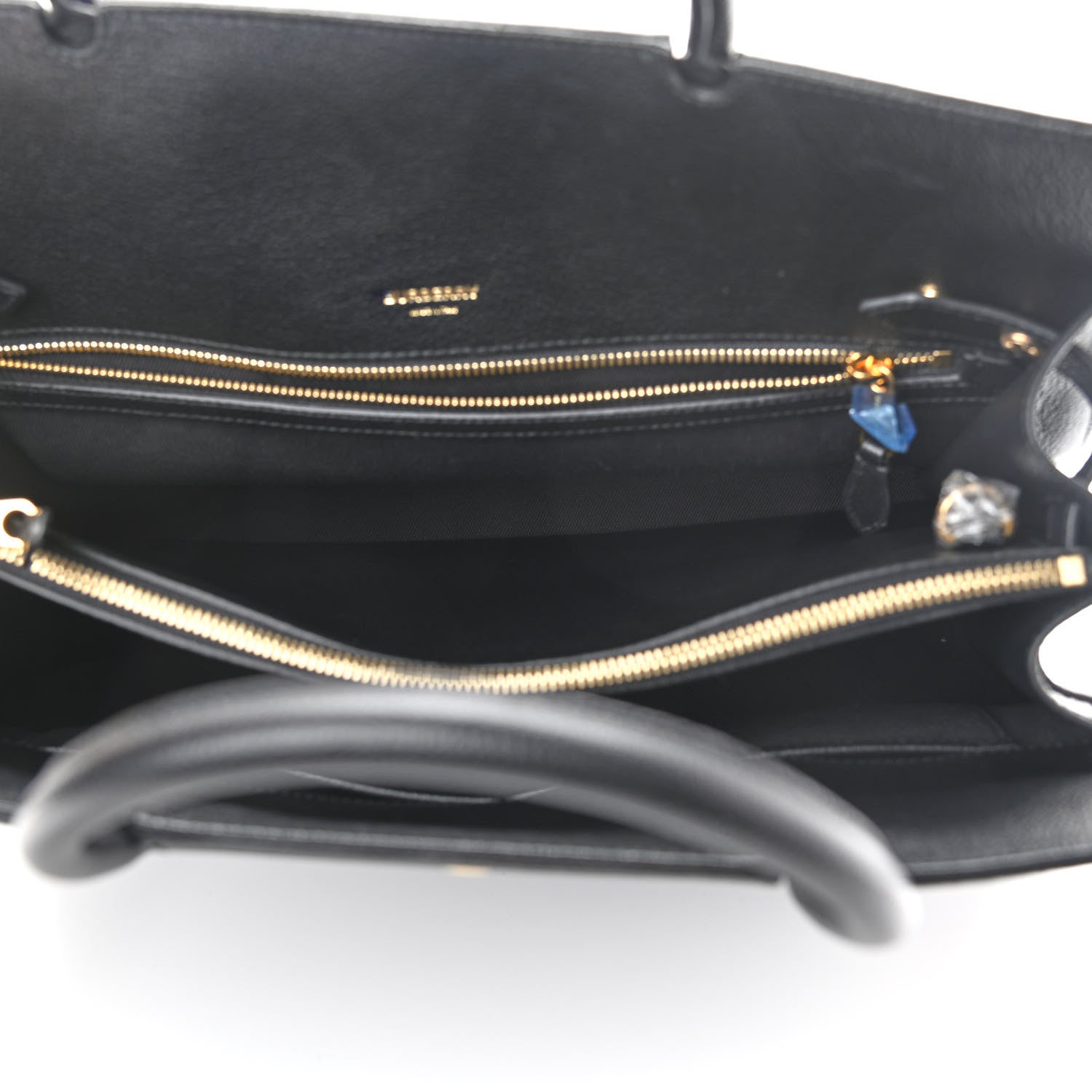 Burberry Calfskin Large Tile Tote Black 5 of 11