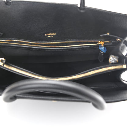Burberry Calfskin Large Tile Tote Black 5 of 11
